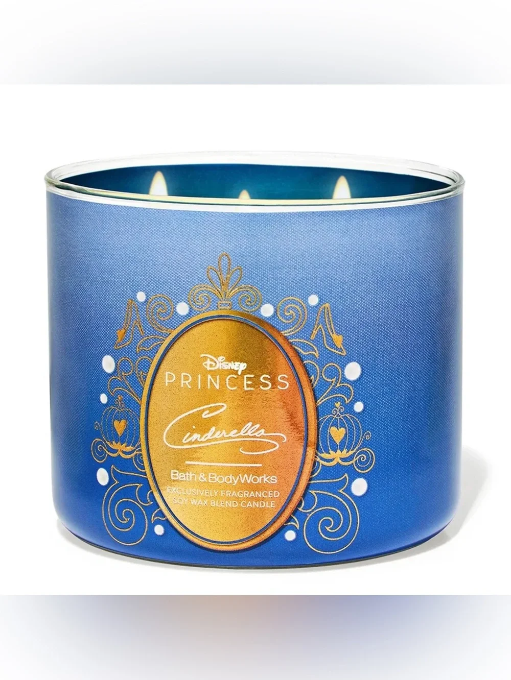Bath & Body Works Blue & Gold Princess Cinderella Candle - Picture 3 of 3